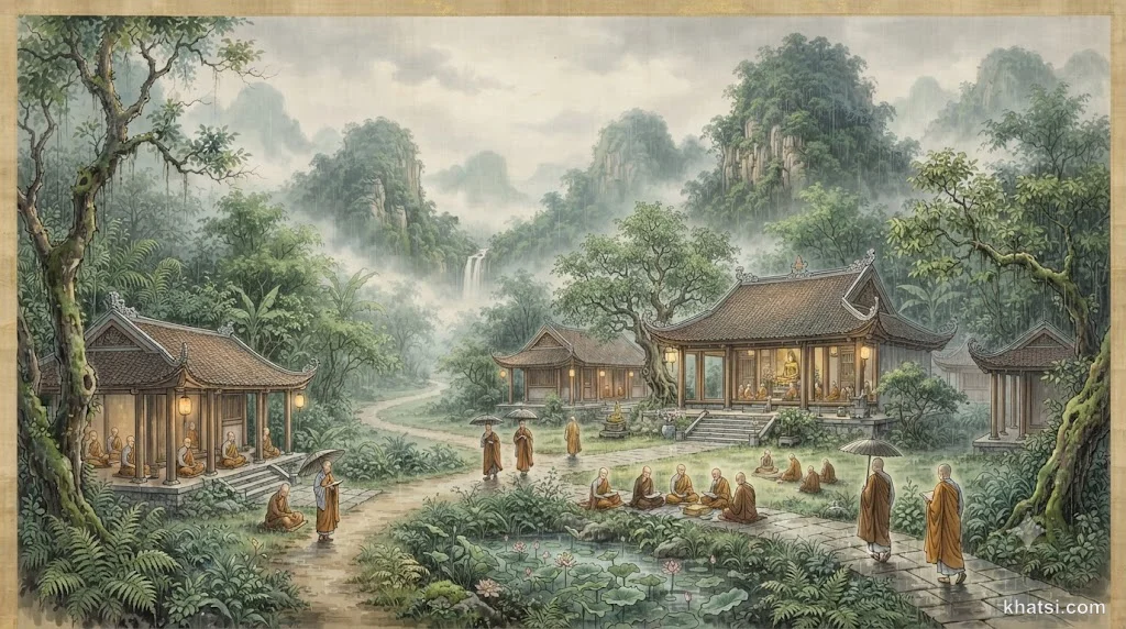 Tăng đoàn Phật giáo trong mùa An Cư Kiết Hạ