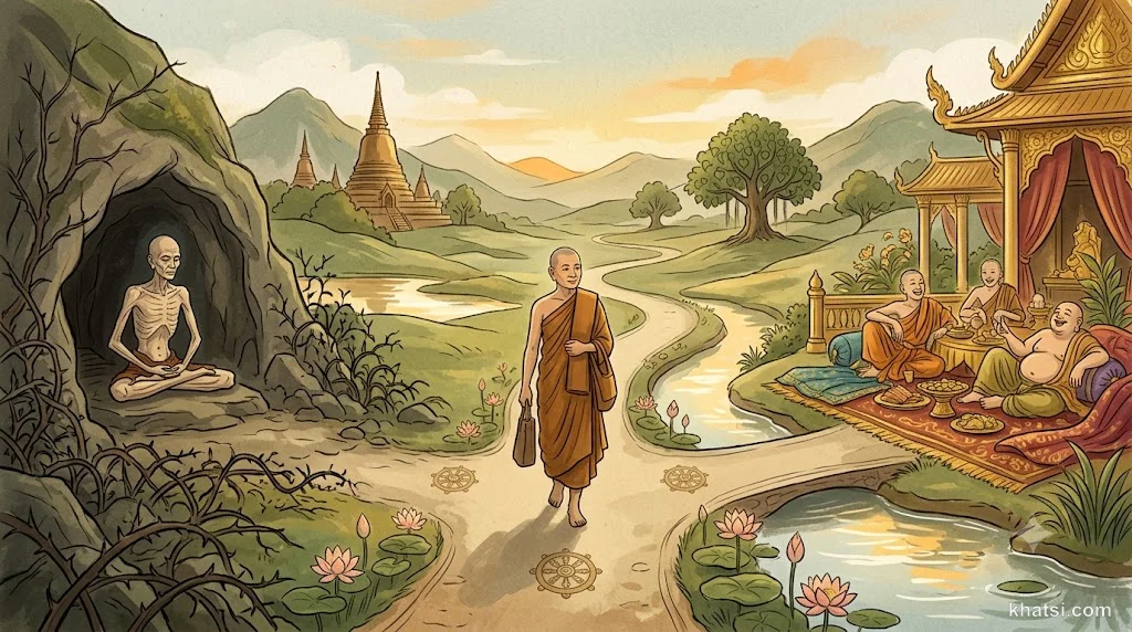 Cây liễu xanh ngả trên dòng nước, biểu tượng Trung Đạo — cân bằng hoàn hảo