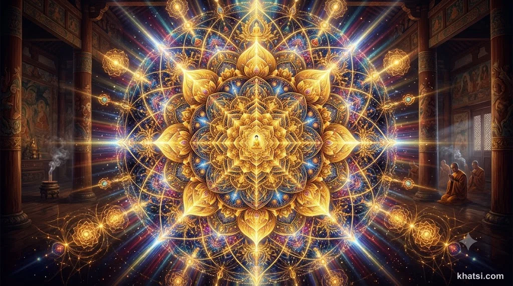 Mandala Hoa Nghiêm thể hiện pháp giới tương tức viên dung