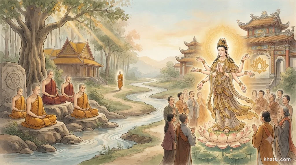 Hình ảnh tượng Linh Hướng trong kiến trúc Phật giáo truyền thống