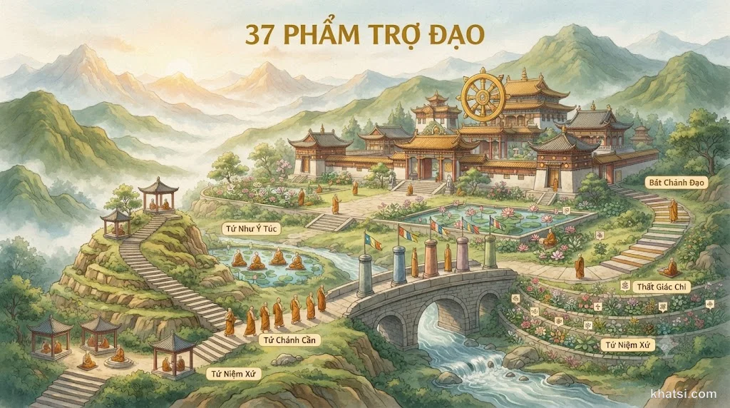 37 Phẩm Trợ Đạo – bảy cột trụ tu hành trong Phật giáo