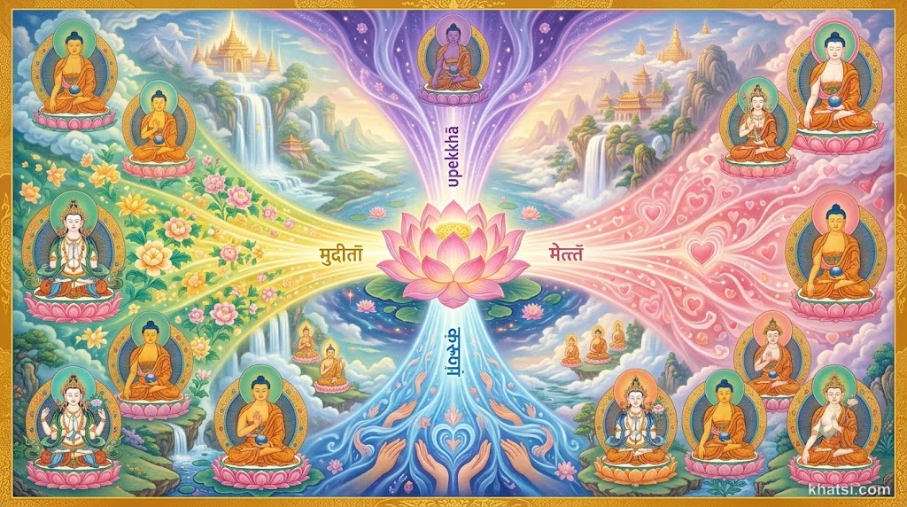 Tứ Vô Lượng Tâm và Bồ-Tát Hạnh — hành trình từ tâm yêu thương toàn vũ trụ đến giác ngộ vô tận