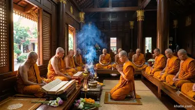 Lễ thọ giới tỳ kheo truyền thống với tăng đoàn chứng minh, không gian trang nghiêm tại thiền đường