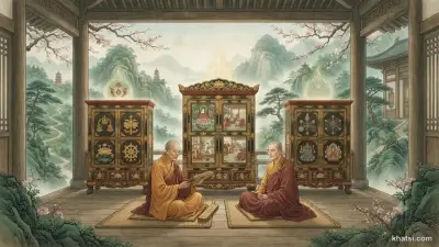 Ba giỏ tre chứa kinh sách cổ, biểu tượng Tam Tạng Phật giáo